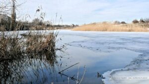 Лов щуки в січні з криги - виток води