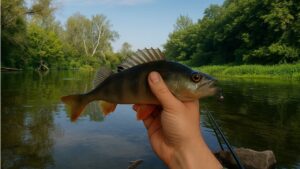 Окунь впійманий на річці Псел